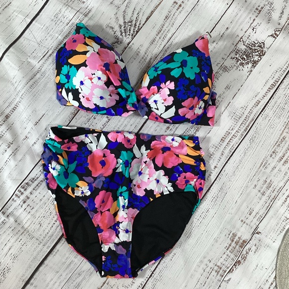 360. Island Escape Topical High Waist Bikini NWT Size 16 - Picture 1 of 8